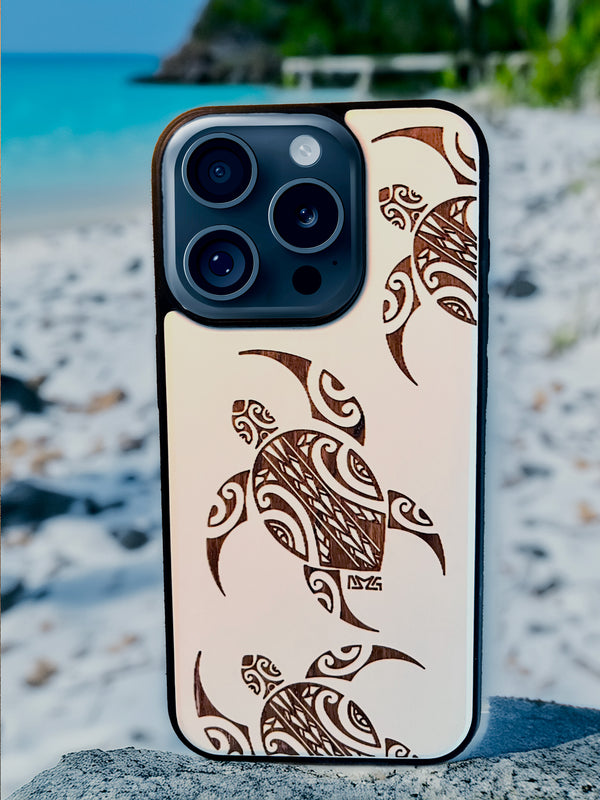 Tribal Honu White Case (iPhone)