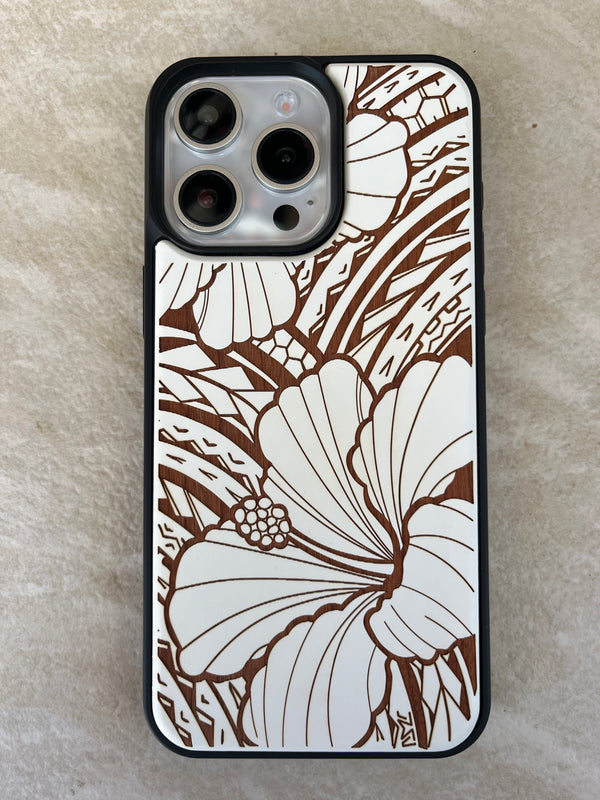Tribal Hibiscus White Case (iPhone)
