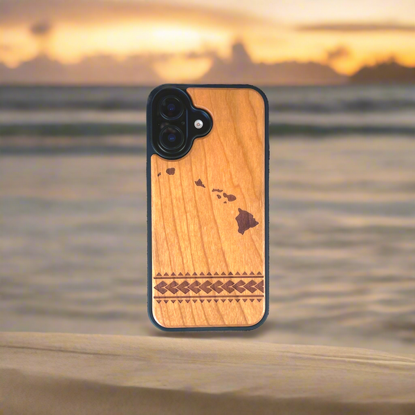 Hawaiian Islands Wood Case iPhone