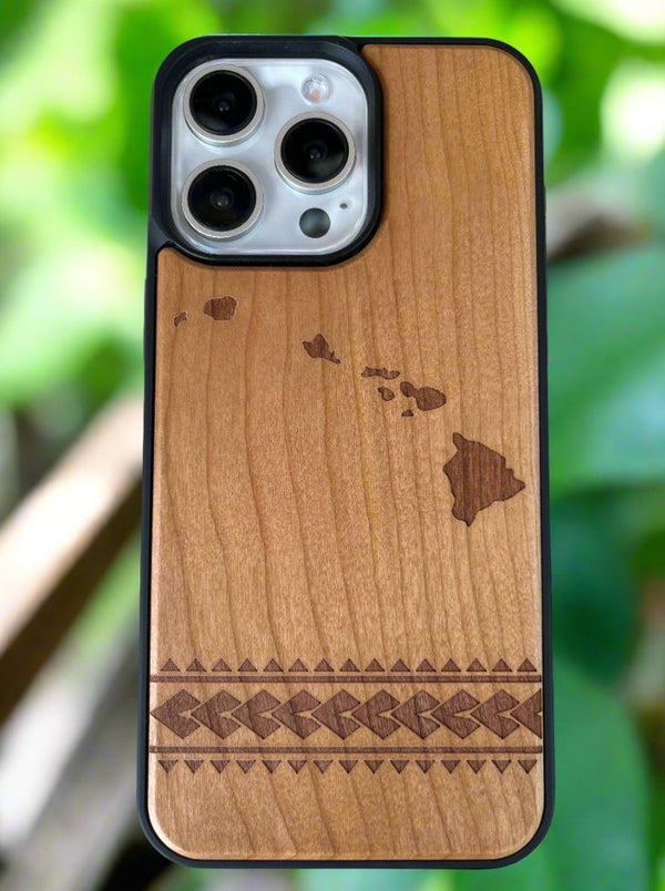 Hawaiian Islands Wood Case iPhone