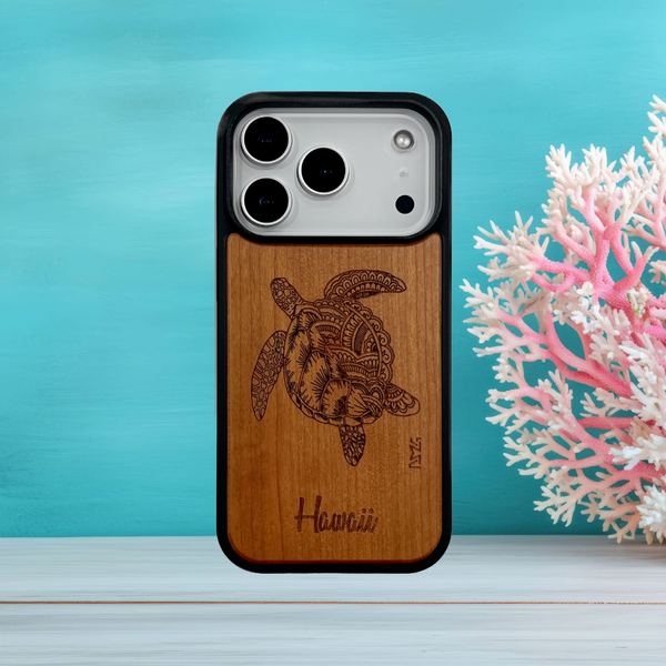 Honu Mandala iPhone Wood Case Hawaii