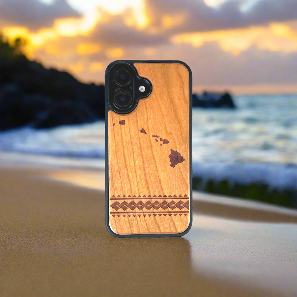 beachy phone case Hawaiian Islands Wood Case – Handcrafted, Made In Hawaiʻi – Diamond Wood HI