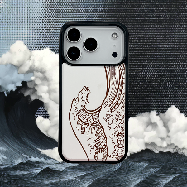 Handcrafted in Hawaiʻi, the Nami Wave Wood Case embodies ocean movement and island calm in a sleek wood design made for your iPhone 17 series.