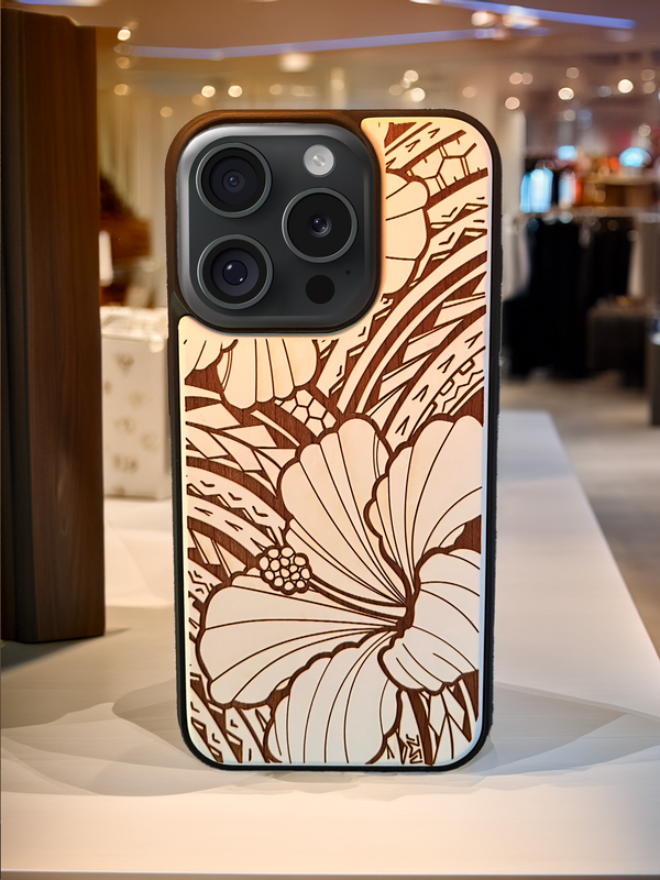 Tribal Hibiscus White Case (iPhone)