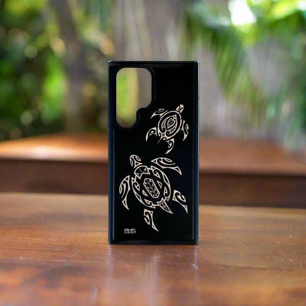 Hawaiian Sea Turtle (Honu) Wood Case Black (Samsung)