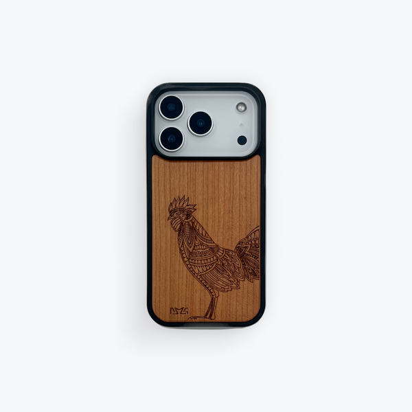 Rooster iPhone Case Wood