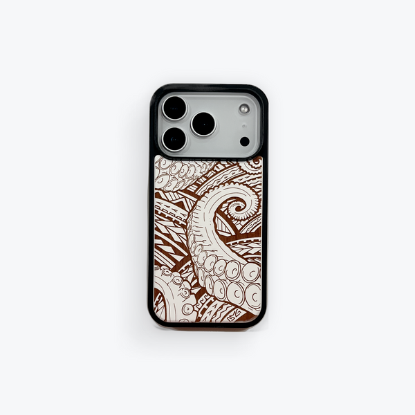 Octopus Tentacles White Wood Case (iPhone)