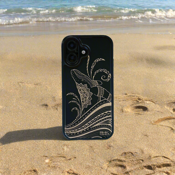 Tribal Whale Case (iPhone) Black