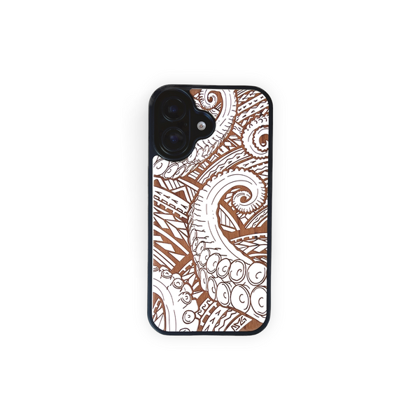 Octopus Tentacles White Wood Case (iPhone)