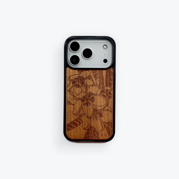 Plumeria Art Wood Case (iPhone)