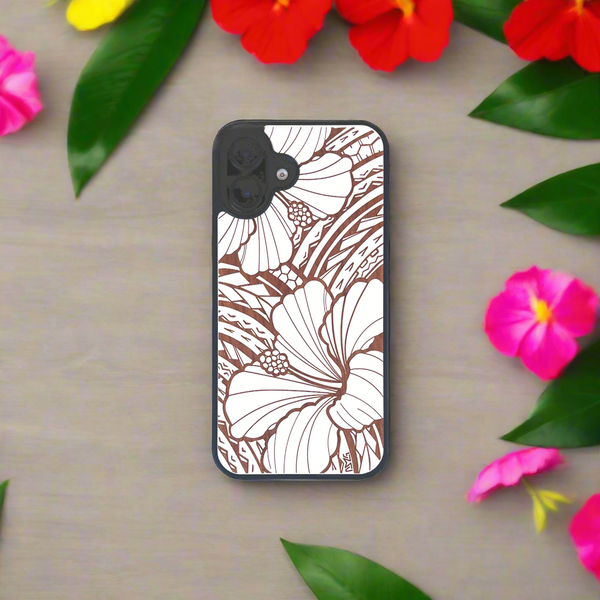 Tribal Hibiscus White Case (iPhone)