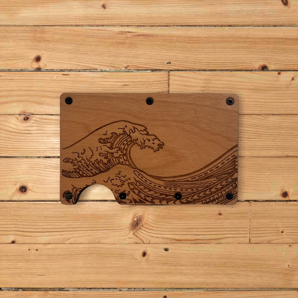 Nami Wave Wood Wallet