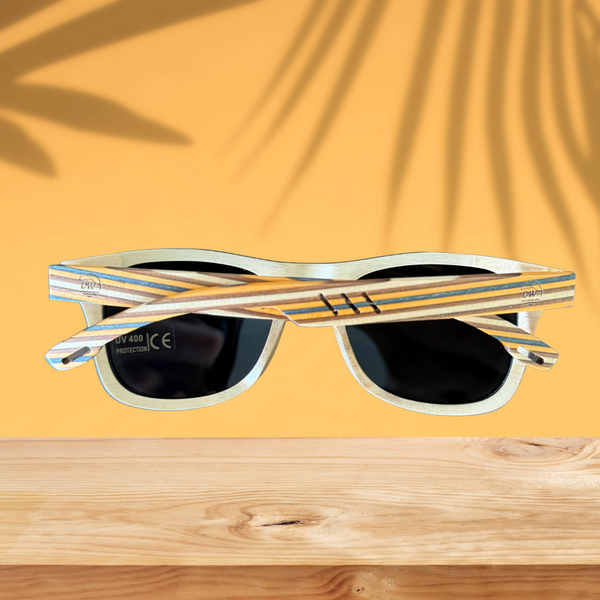 Lava Tide Black Inlay Wood Sunglasses