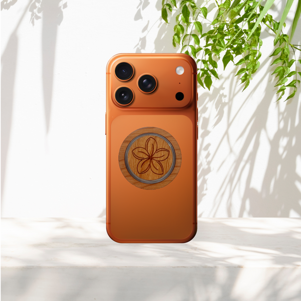 Plumeria  Magsafe Pop Phone Holder Wood