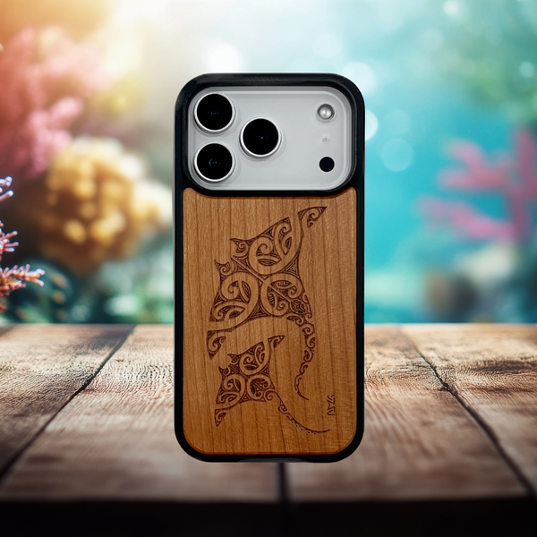 Manta Rays Wood Case (iPhone)
