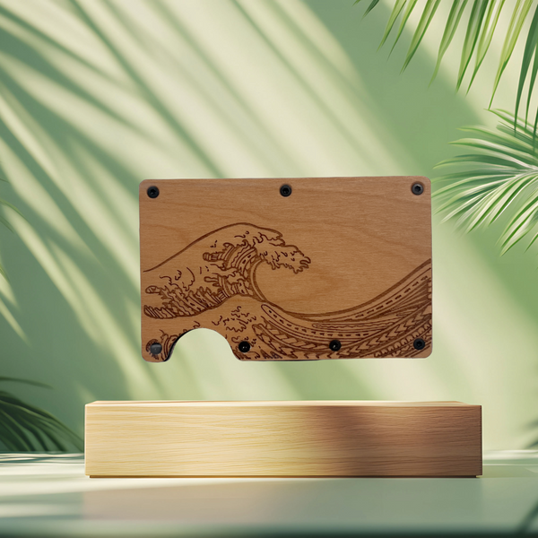 Nami Wave Wood Wallet