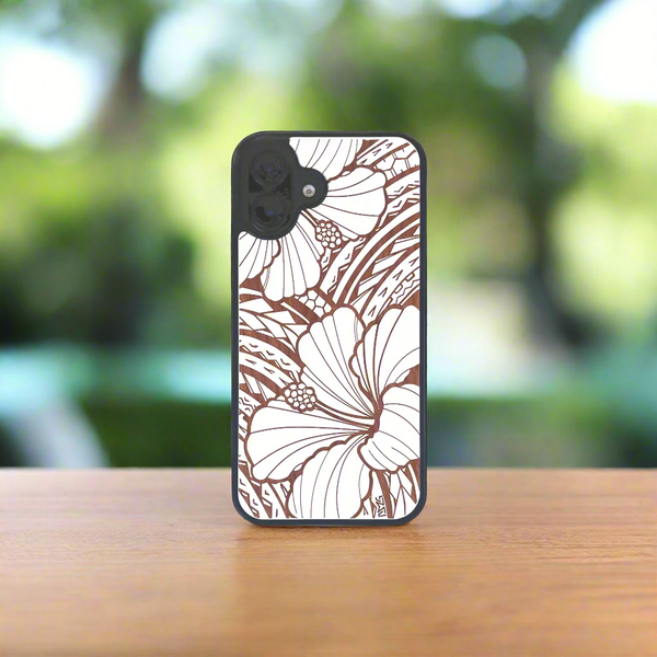 Tribal Hibiscus White Case (iPhone)