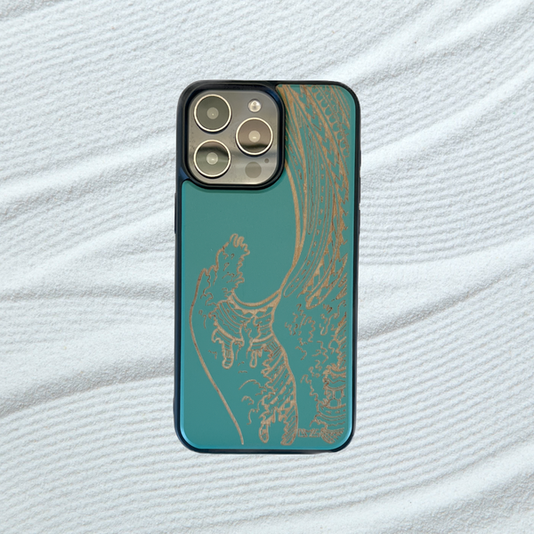 Nami Wave Turquoise Wood Case (iPhone)