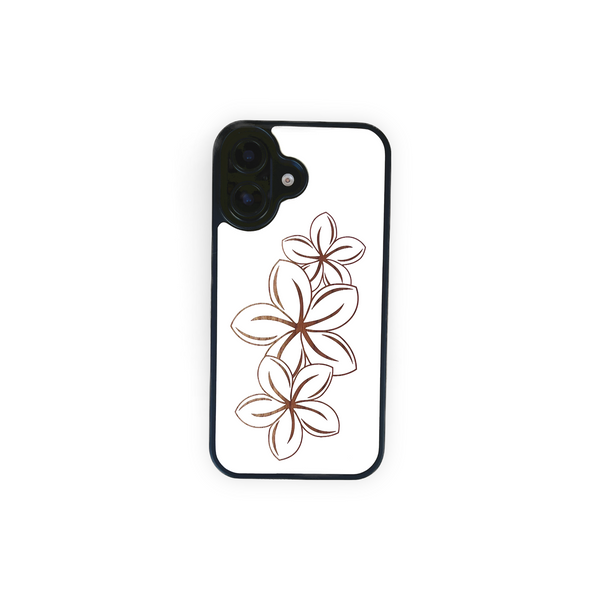 Plumeria White Wood Phone Case