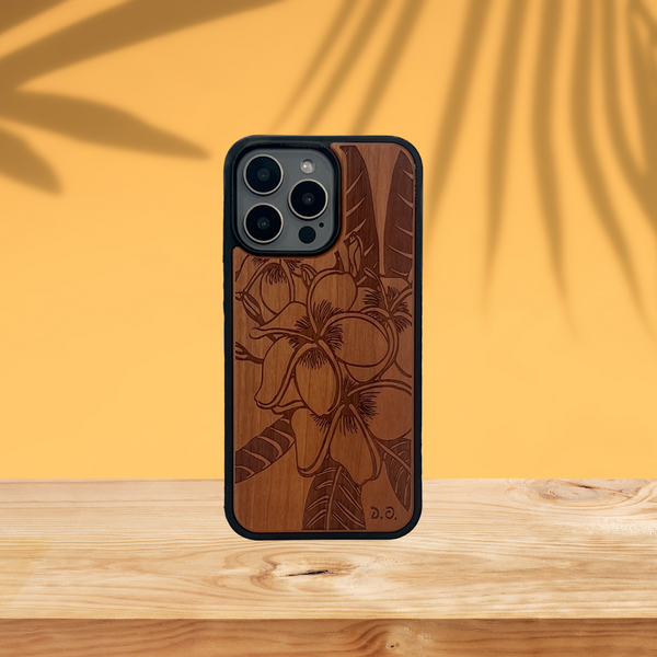 Plumeria Art Wood Case (iPhone)