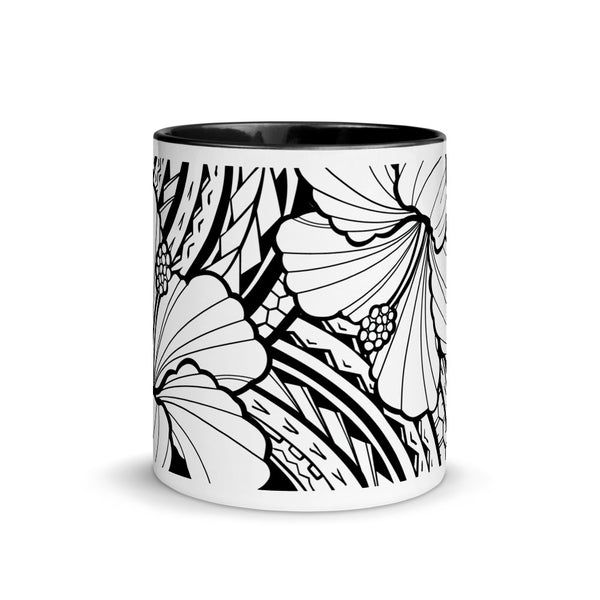 Hibiscus Mug with Color Inside