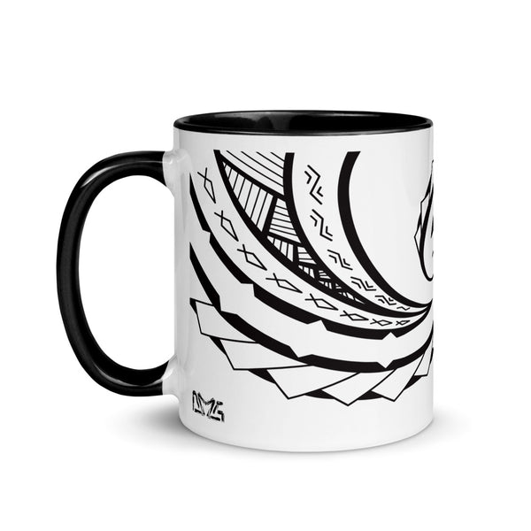 Tribal Spiral Mug with Color Inside