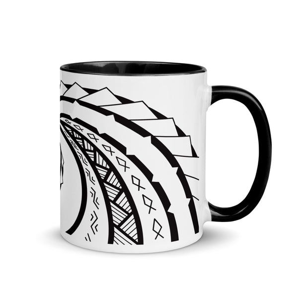 Tribal Spiral Mug with Color Inside