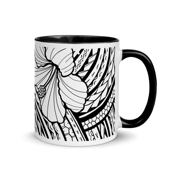 Hibiscus Mug with Color Inside