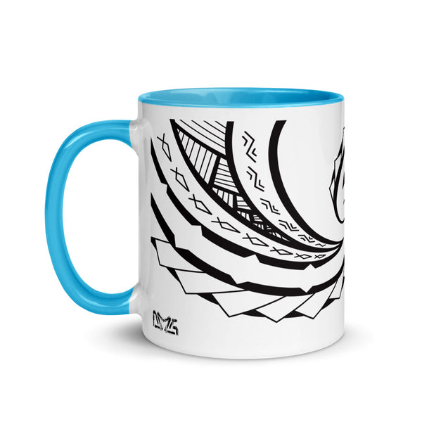 Tribal Spiral Mug with Color Inside