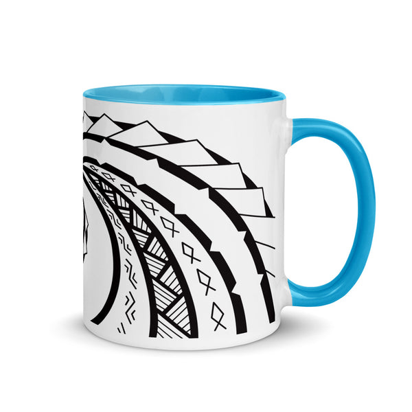 Tribal Spiral Mug with Color Inside