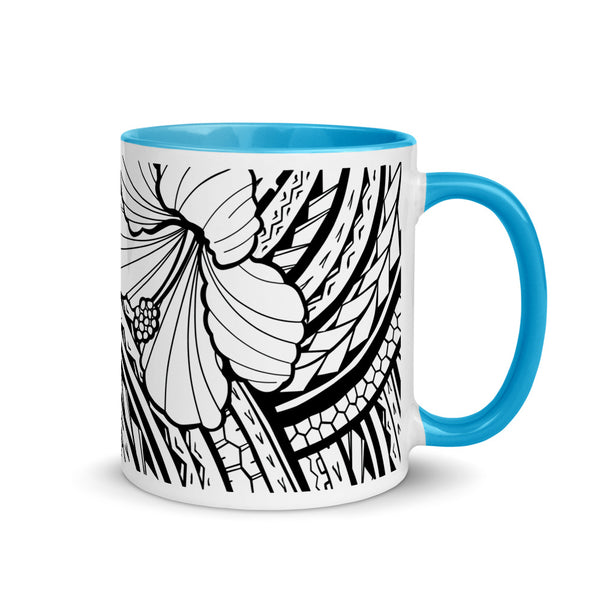 Hibiscus Mug with Color Inside