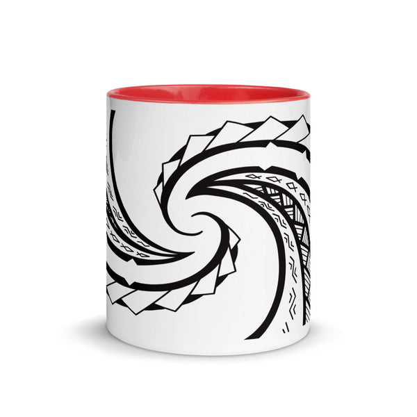 Tribal Spiral Mug with Color Inside