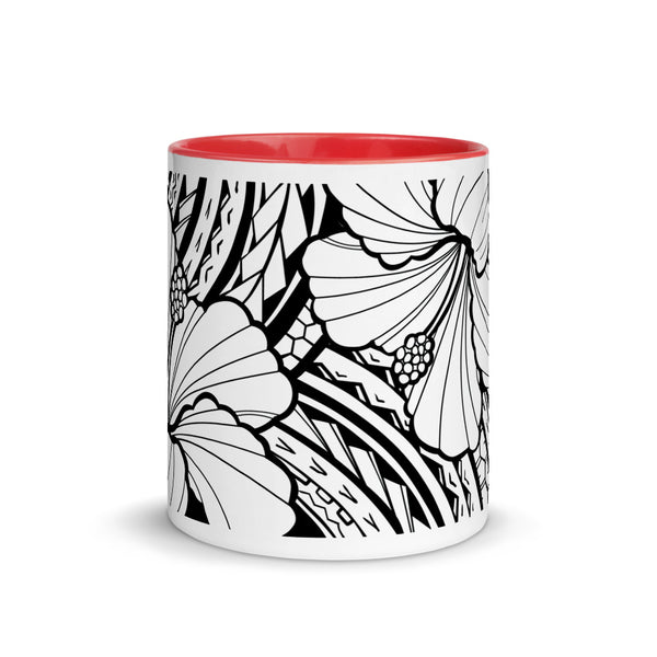 Hibiscus Mug with Color Inside