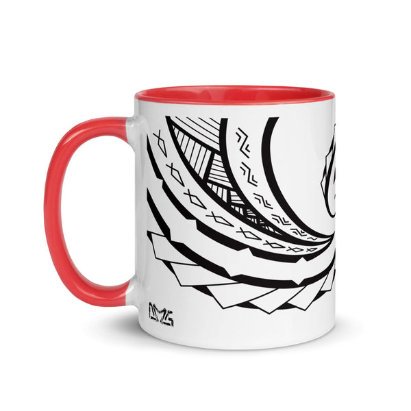 Tribal Spiral Mug with Color Inside