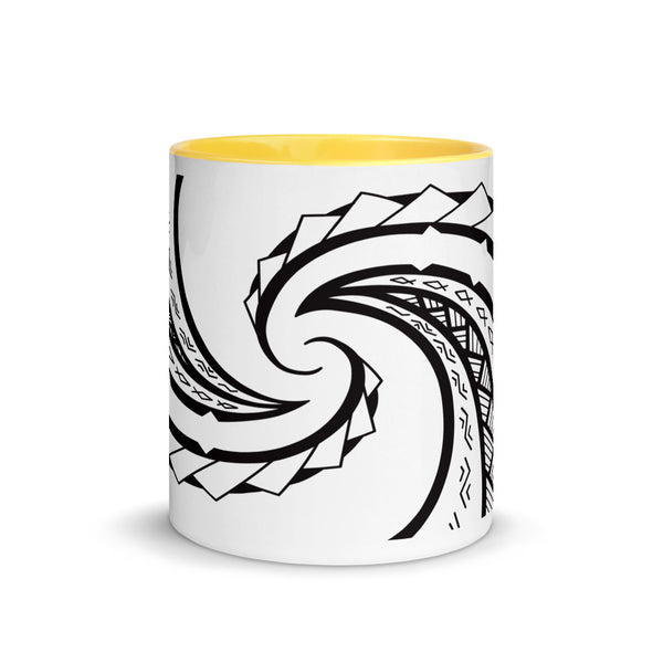 Tribal Spiral Mug with Color Inside