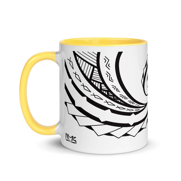 Tribal Spiral Mug with Color Inside