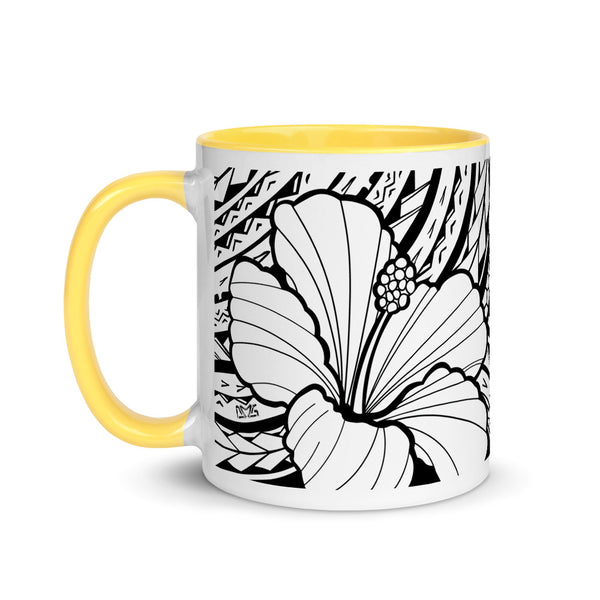 Hibiscus Mug with Color Inside