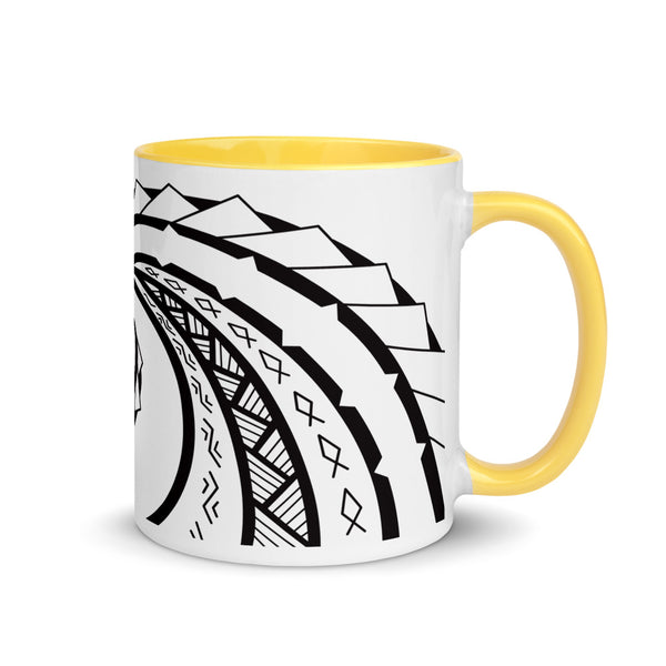 Tribal Spiral Mug with Color Inside